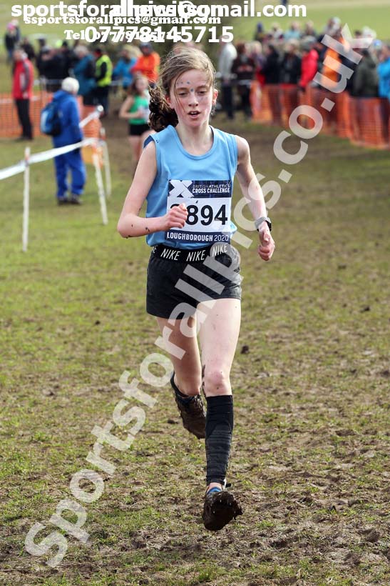 Girls under-15s, 2020 British Athletics Inter Counties Cross Country Champs., Prestwold Hall, Loughborough. Photo: David T. Hewitson/Sports for All Pics